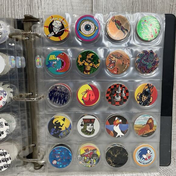 Original World Pog Federation Official Collector's Album, How To Card & 379 Pogs - Picture 7 of 13